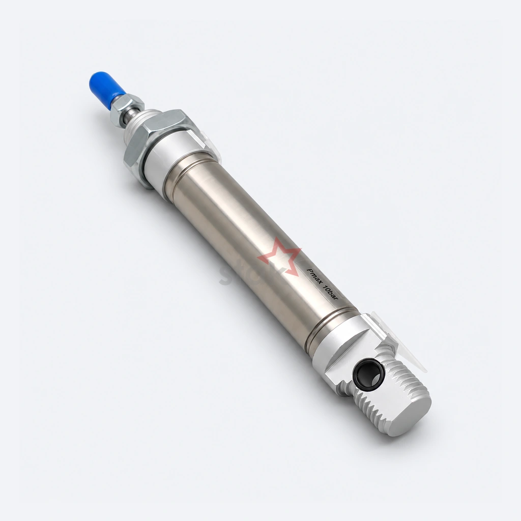 STAK replacement Lectra parts, 118027 pneumatic cylinder d16 c40, pneumatic cylinder and rod-end connection