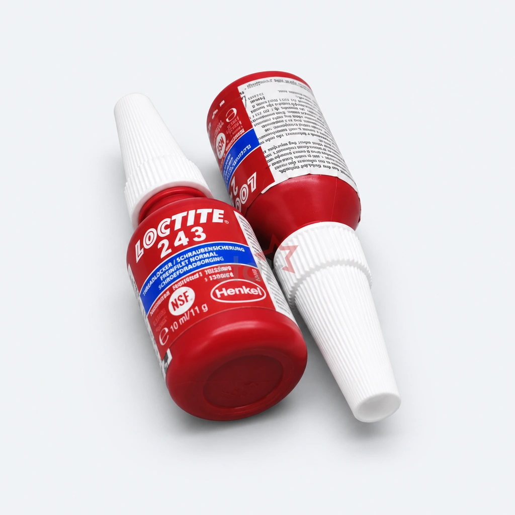 Loctite 243 10 ml for Lectra parts maintenance, reference 131368, Loctite 243 bottle labels and caps