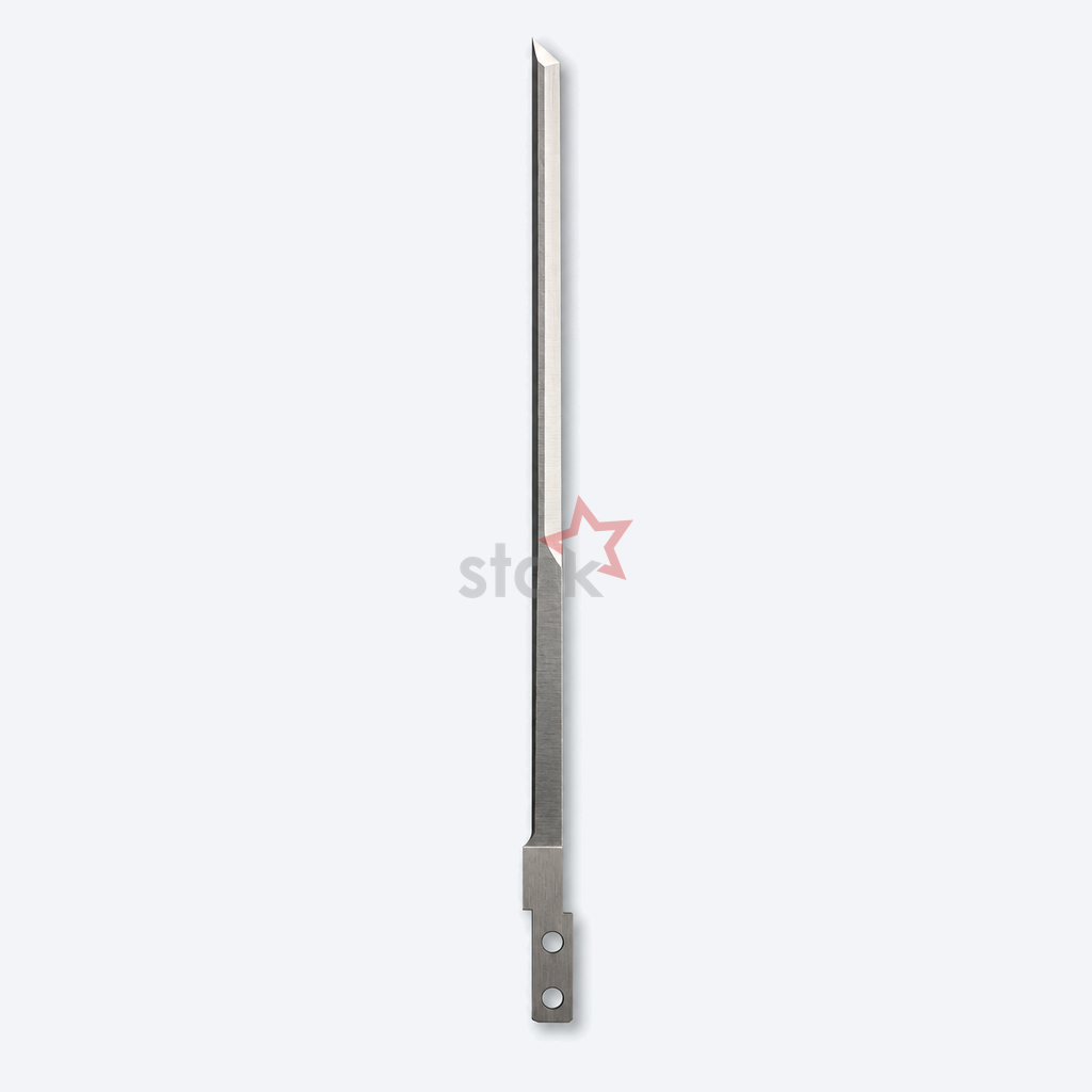 Full view of Stak HSS M2 cutting blade 108065 for Bullmer 8001 / 8003, 223 × 8 × 2.5 mm