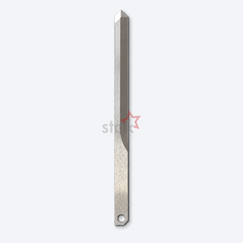 Full view of Stak HSS M2 cutting blade for FK Top Cut 2.5, 90 × 6 × 1.5 mm
