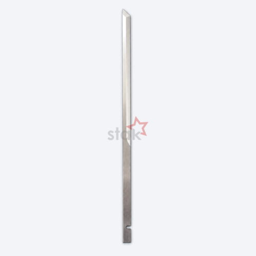 Full view of Stak HSS M2 cutting blade 21261011 for Gerber, 255 × 8 × 2.35 mm