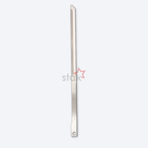 Full view of Stak HSS M2 cutting blade 54782010 for Gerber GT5250 / S5200, 195 × 8 × 1.93 mm