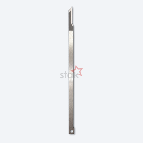Full view of Stak HSS M2 cutting blade 89301000 for Gerber GT1000, 202 × 7.9 × 1.93 mm