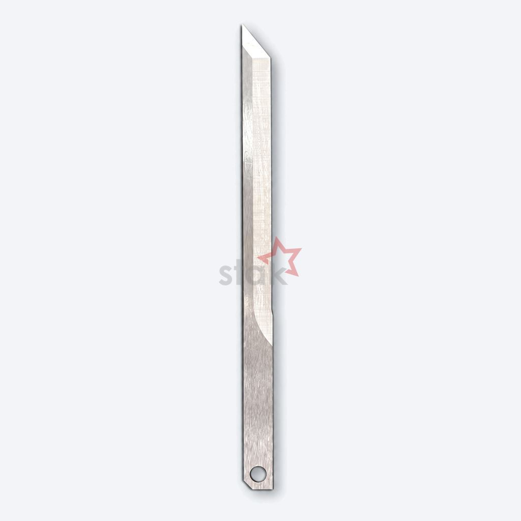 Full view of Stak HSS M2 cutting blade 801559 for Lectra Q2 / IX2, 90 × 5.5 × 1.5 mm