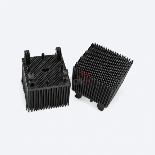 N06.0001S1760-N black Nylon bristle block for FK Super Jeans, paired bristle and underside views.