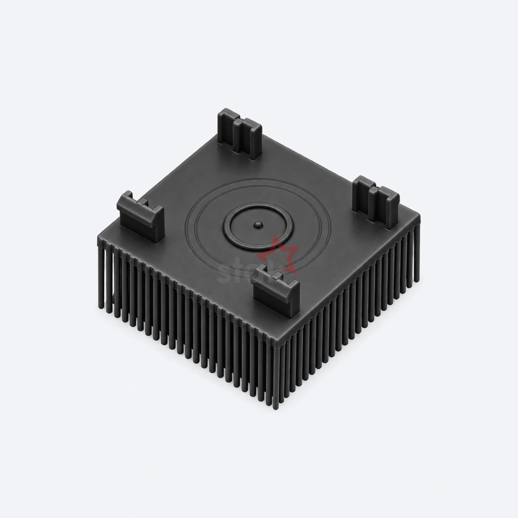 N10.0003S002-N black Nylon bristle block for the FK 2,5 group, angled underside view.
