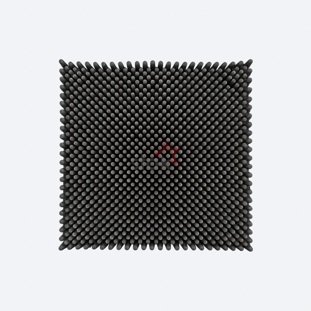 N10.0003S002-N black Nylon bristle block for the FK 2,5 group, top bristle view.