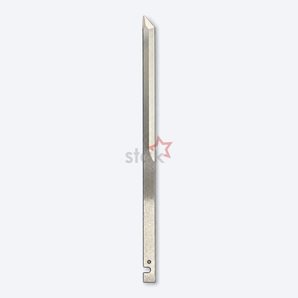 Full view of Stak HSS M2 cutting blade CJHG5063A for Shima Seiki, 183.5 × 8 × 2.3 mm